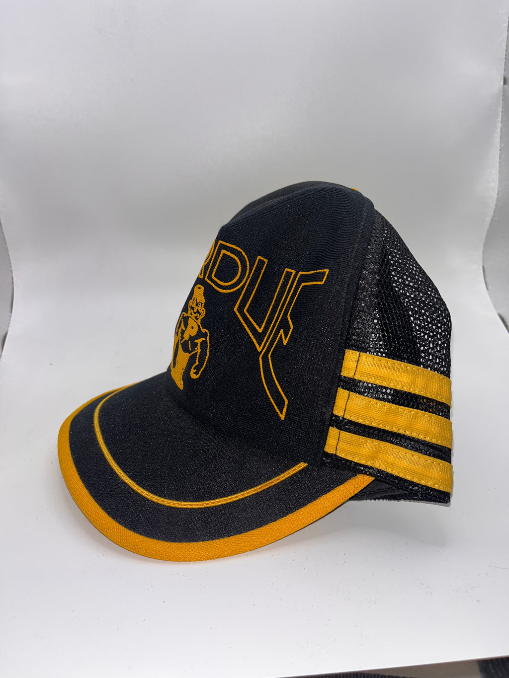 Vintage Purdue Pete University Boilermakers 3 Stripe Trucker Snapback Hat