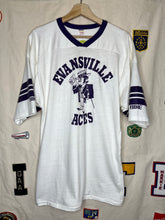Load image into Gallery viewer, Vintage University of Evansville Aces Bike Ace Purple Jersey Shirt: Large
