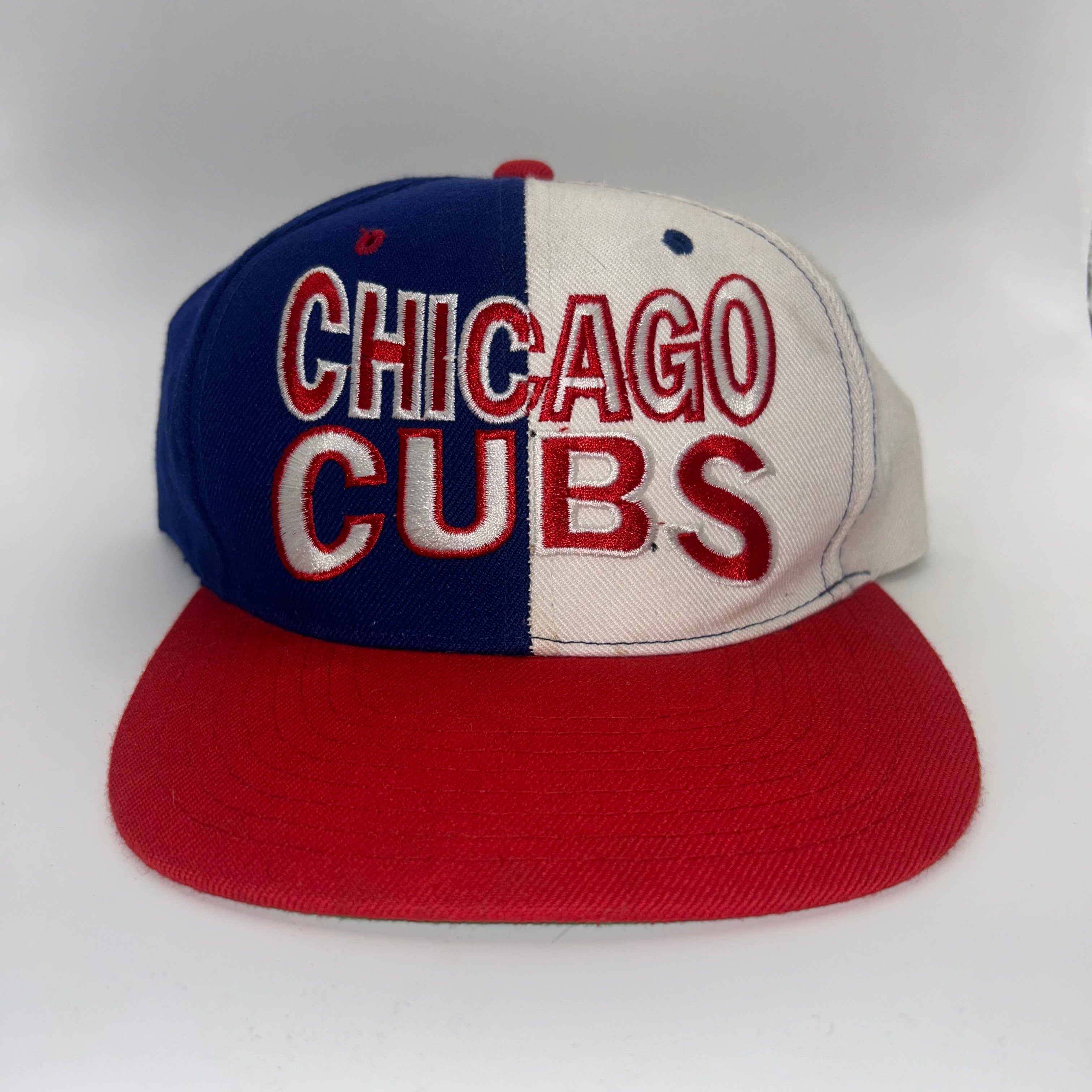 Vintage Chicago Cubs MLB Annco Split 90's Snapback Hat
