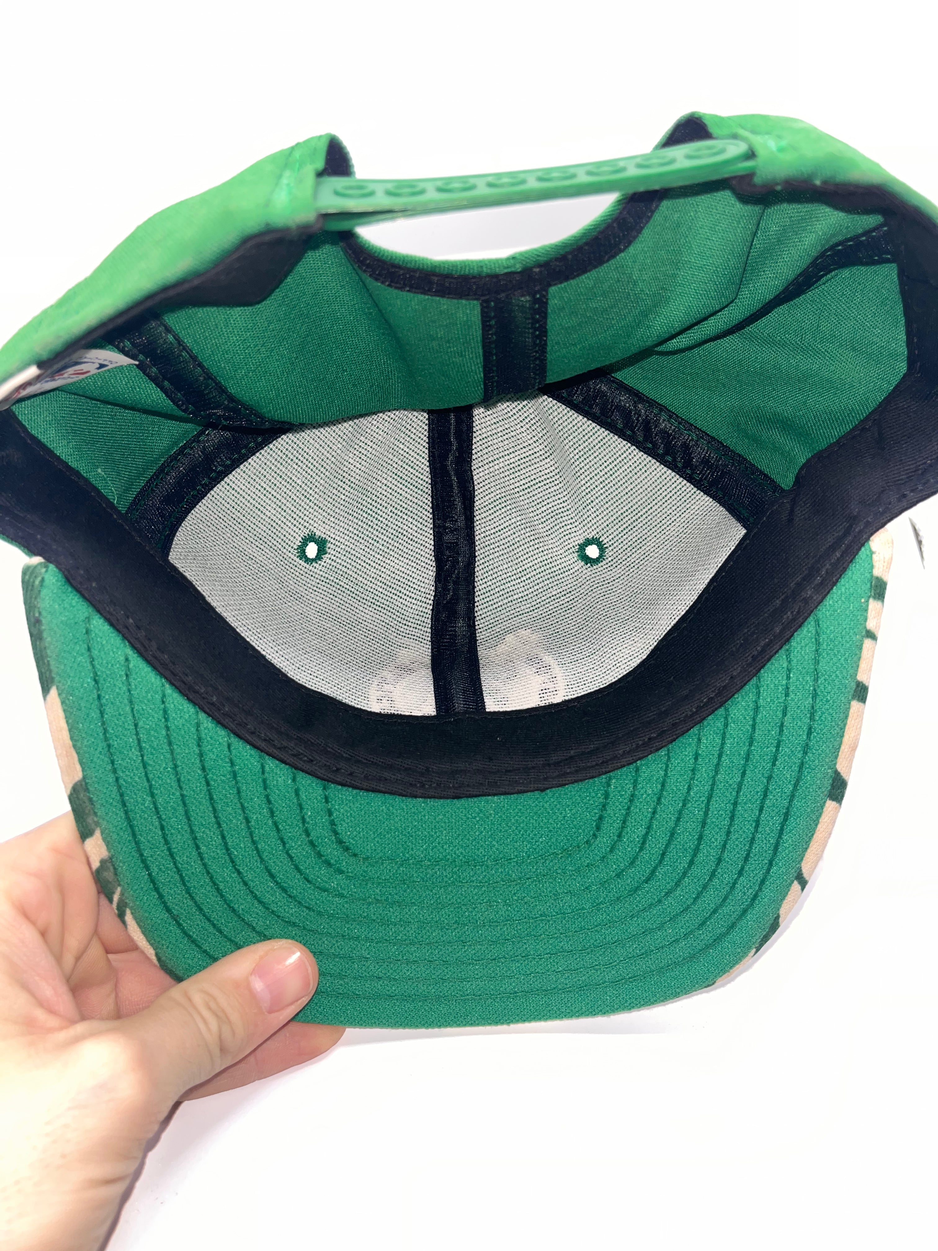 Vintage Boston Celtics NBA Zubaz Green Larry Bird 33 Snapback Hat