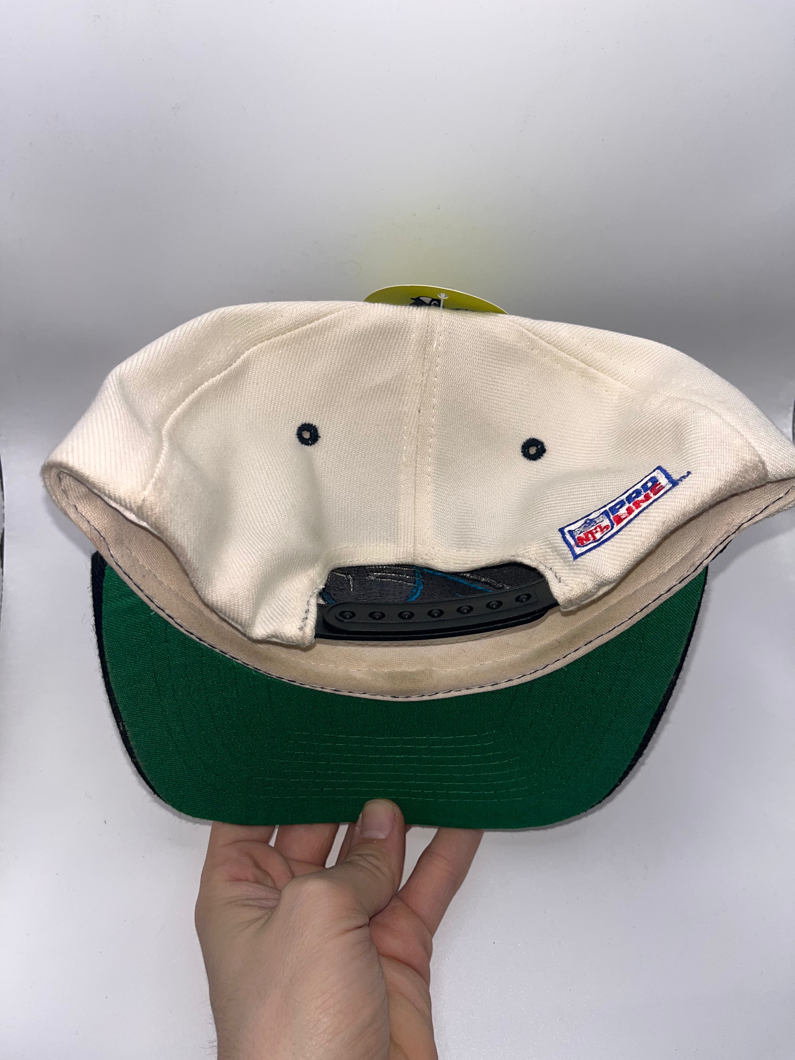 Vintage Carolina Panthers NFL Sharktooth Logo Athletic Pro Line Snapback Hat