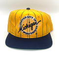 Vintage Michigan University Wolverines Pinstripe The Game Snapback Hat