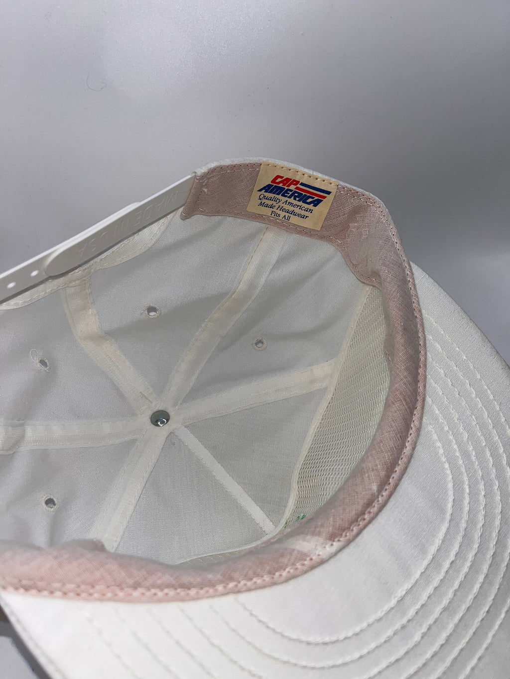 Vintage Los Angeles Dodgers LA White Green Gradient Embroidery Snapback Hat