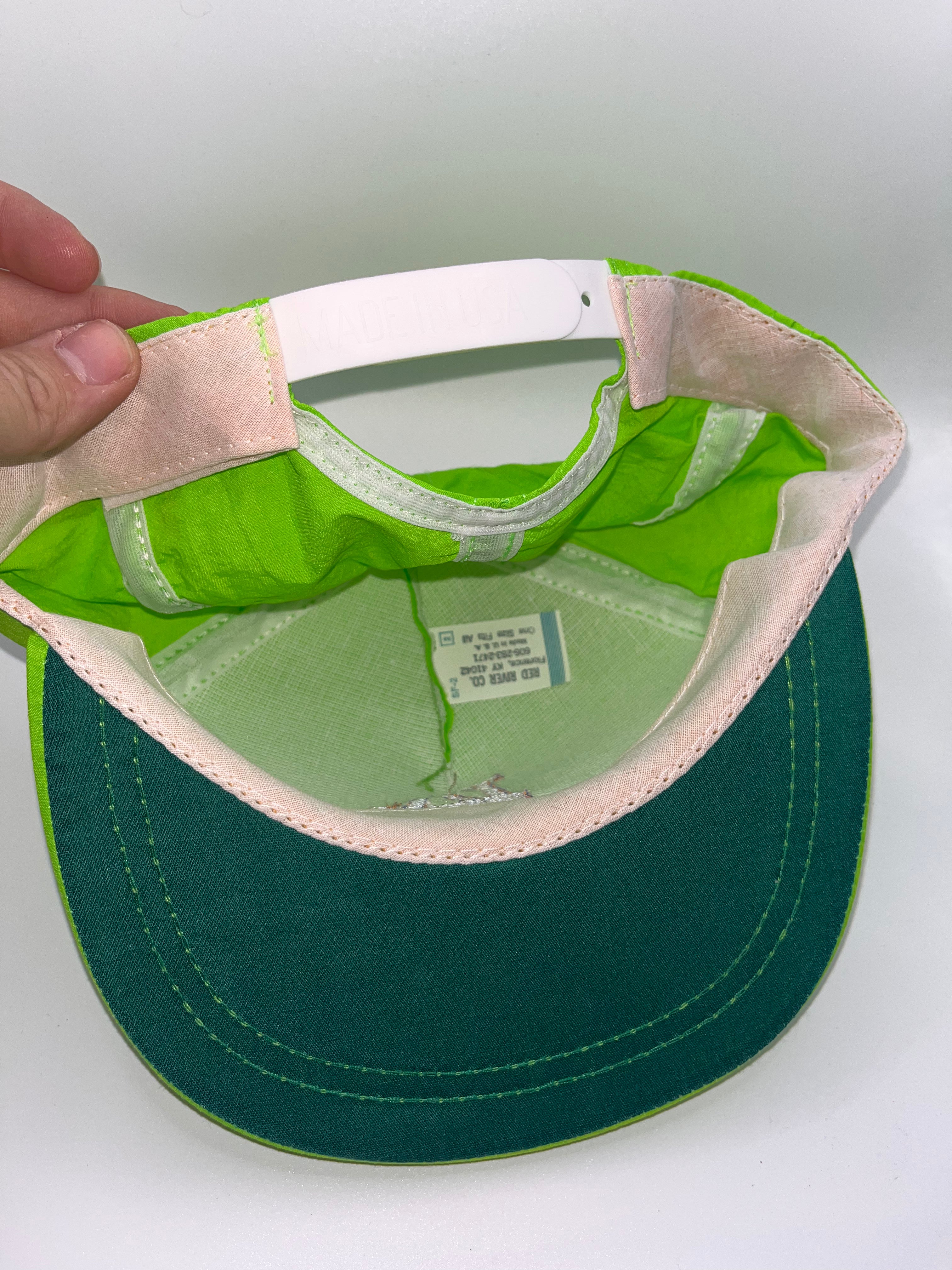 Vintage Los Angeles Dodgers LA Neon Green Pink Gradient Embroidery Snapback Hat