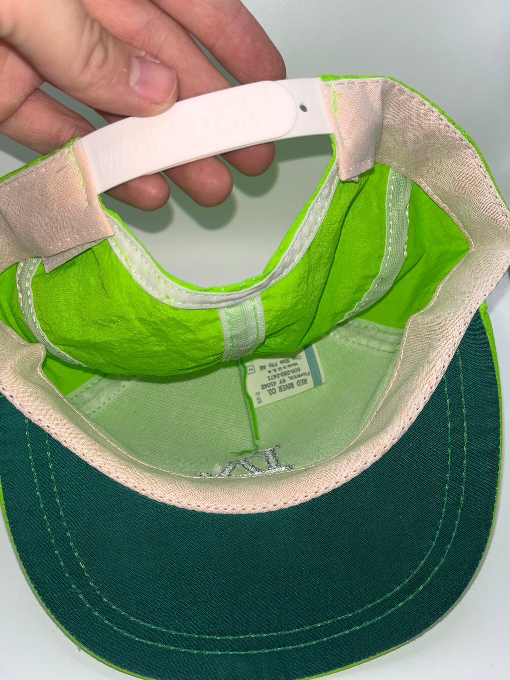 Vintage Los Angeles Dodgers LA Neon Green Black Gradient Embroidery Snapback Hat