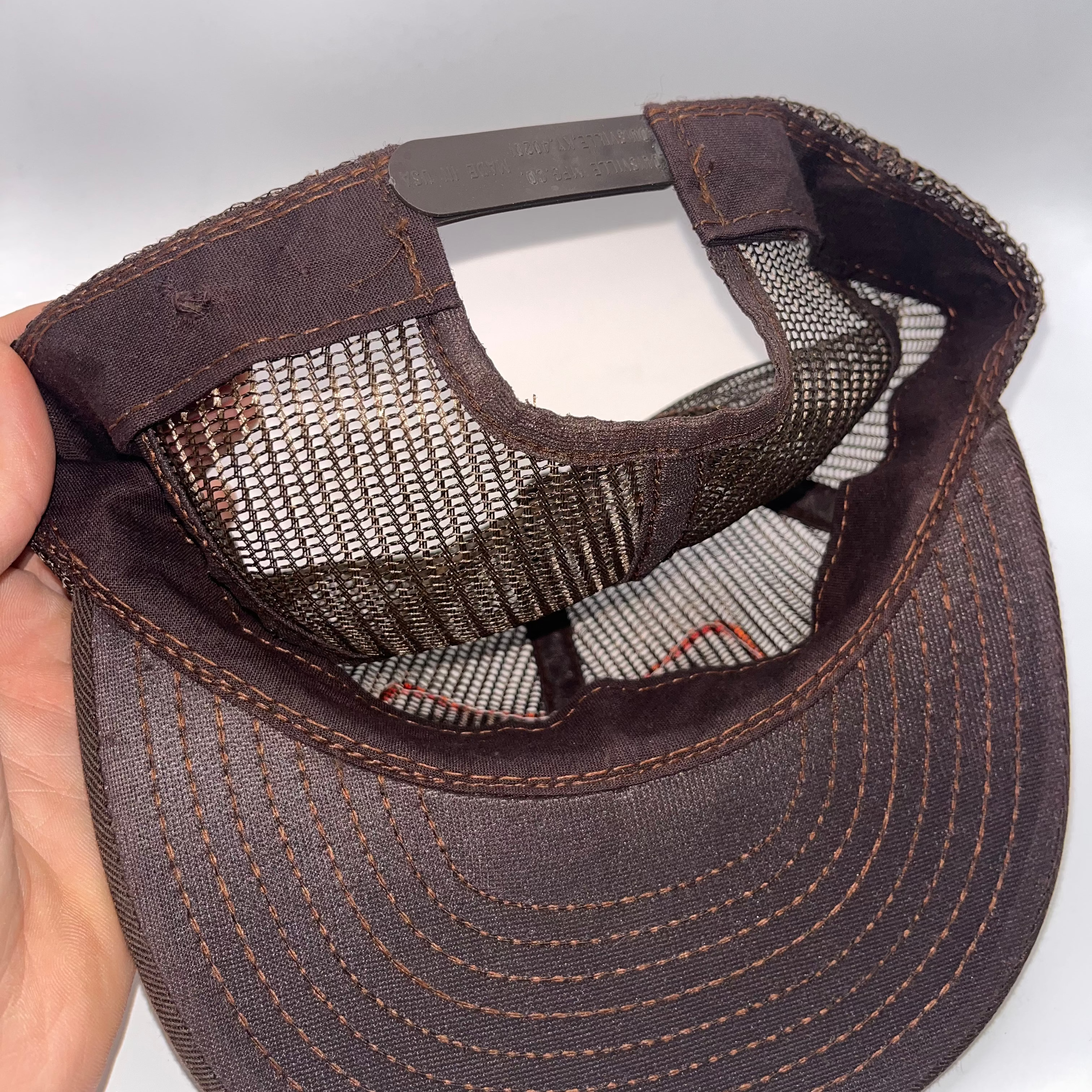 Vintage Moonlite Bar-B-Q Owensboro Kentucky Brown All Mesh Snapback Hat