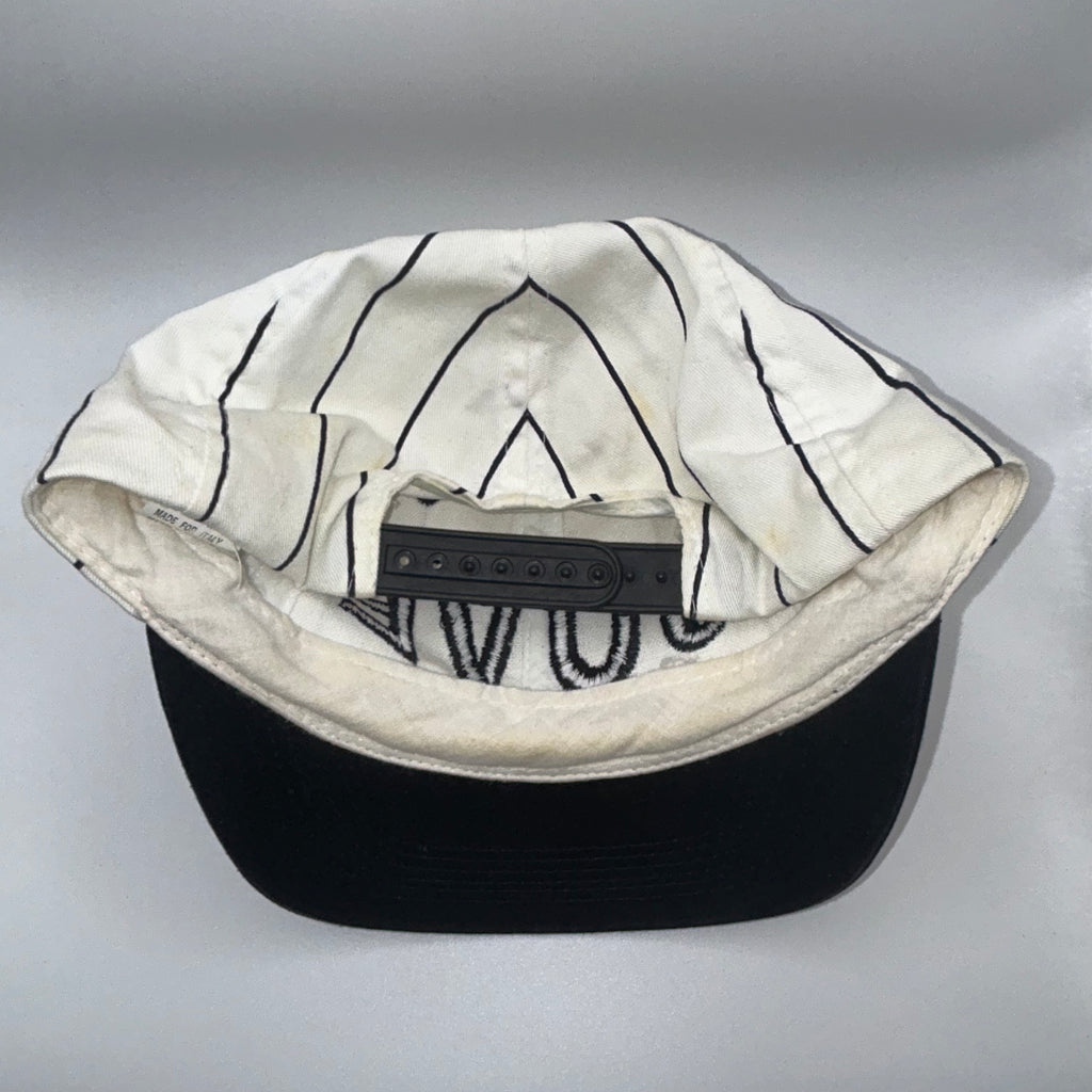 Vtg Juventus FC Soccer Juve 90's Pinstripe Embroidered Snapback Hat