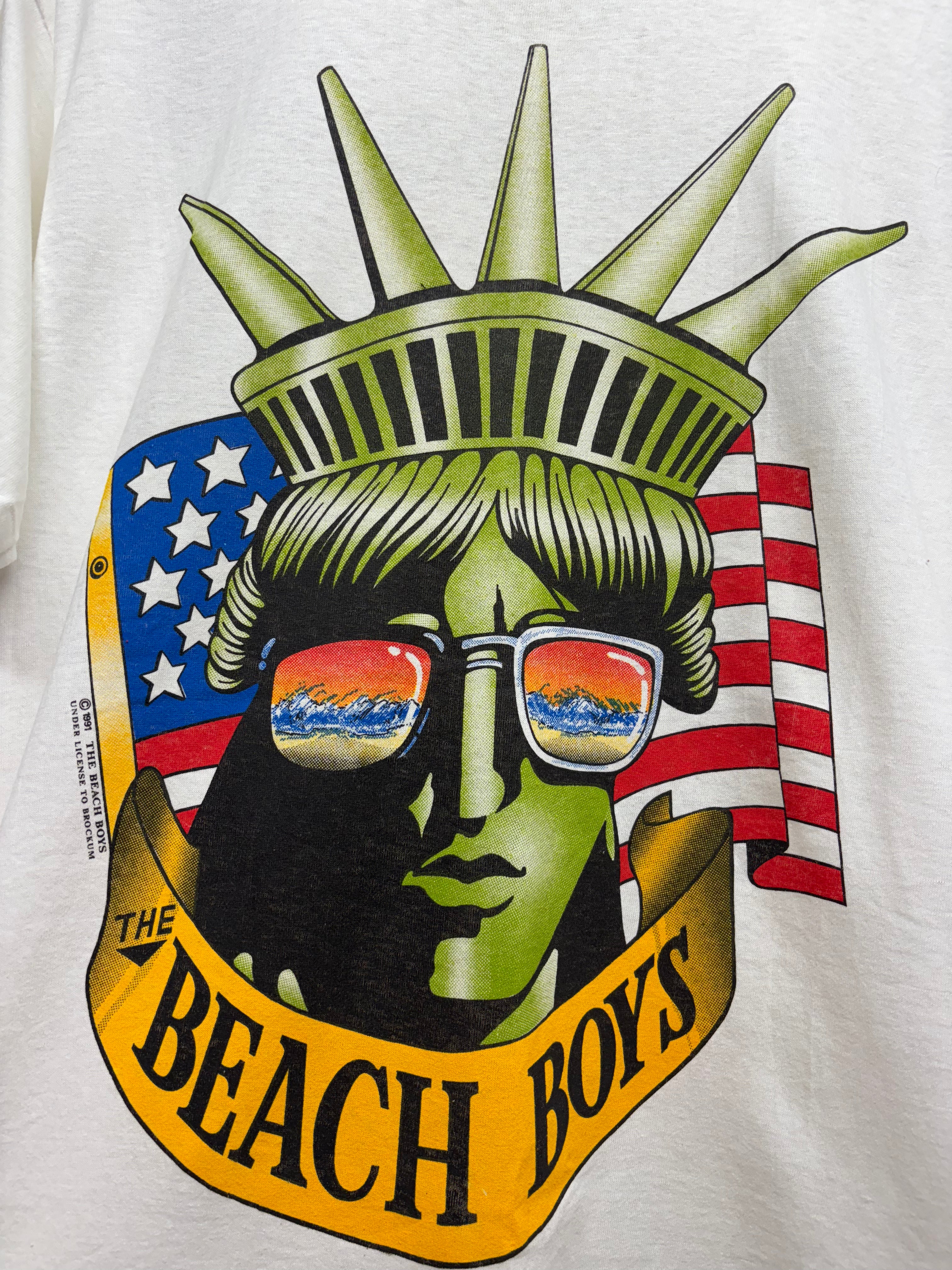 Vtg The Beach Boys Tour Shirt Lady Liberty: L