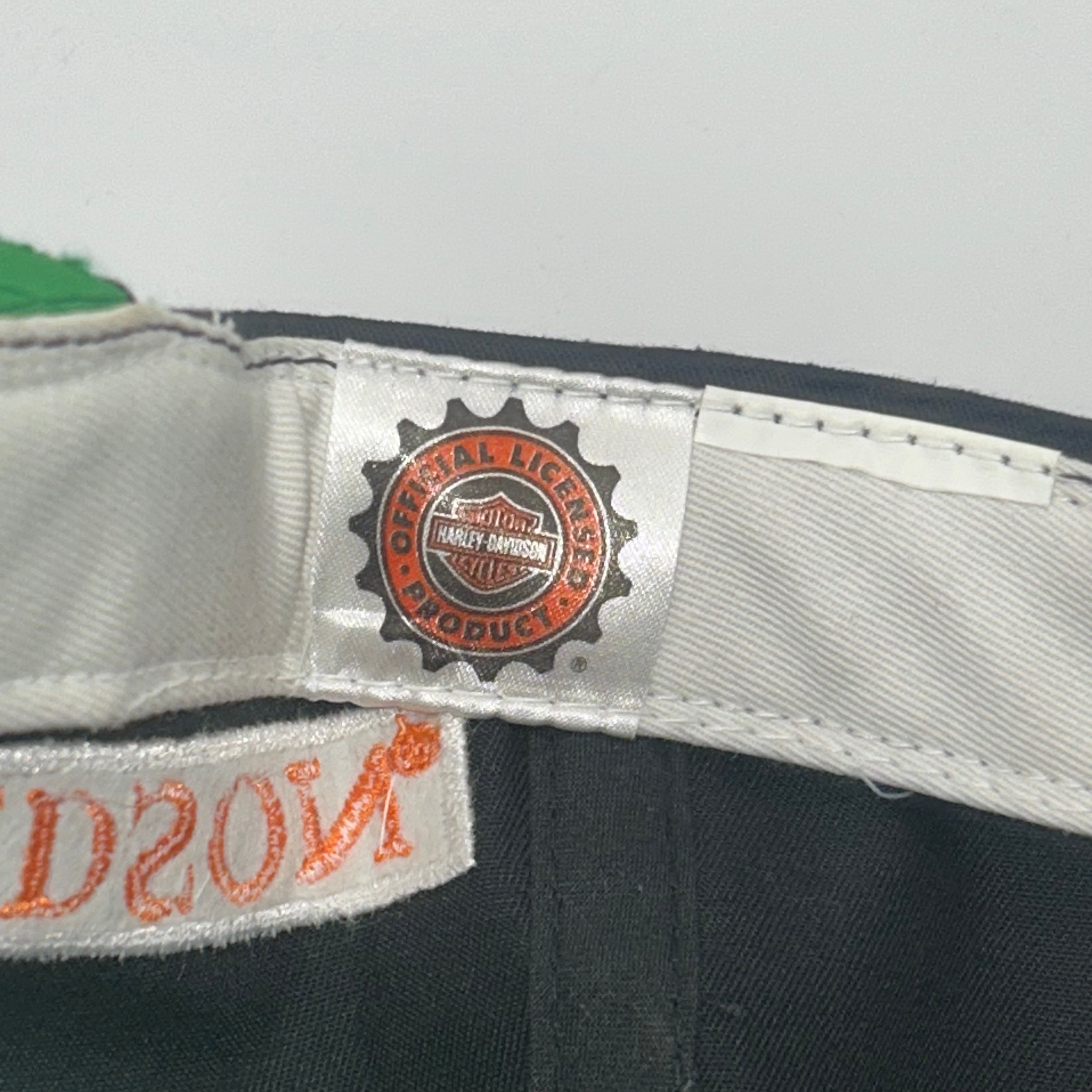 Vintage Harley Davidson Cycles Big Logo Flame Snapback Hat