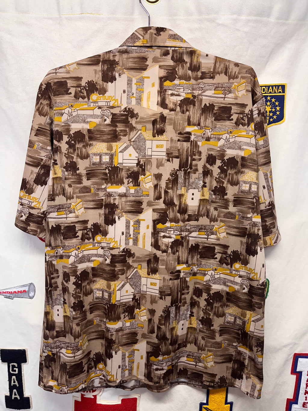 Vintage Century 21 70's Disco Academy Award Los Angeles Button Up Shirt: Large