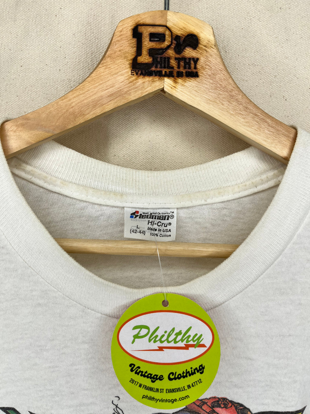 Vintage 1989 Grateful Dead Summer Tour Piano Skelton White T-Shirt:Large