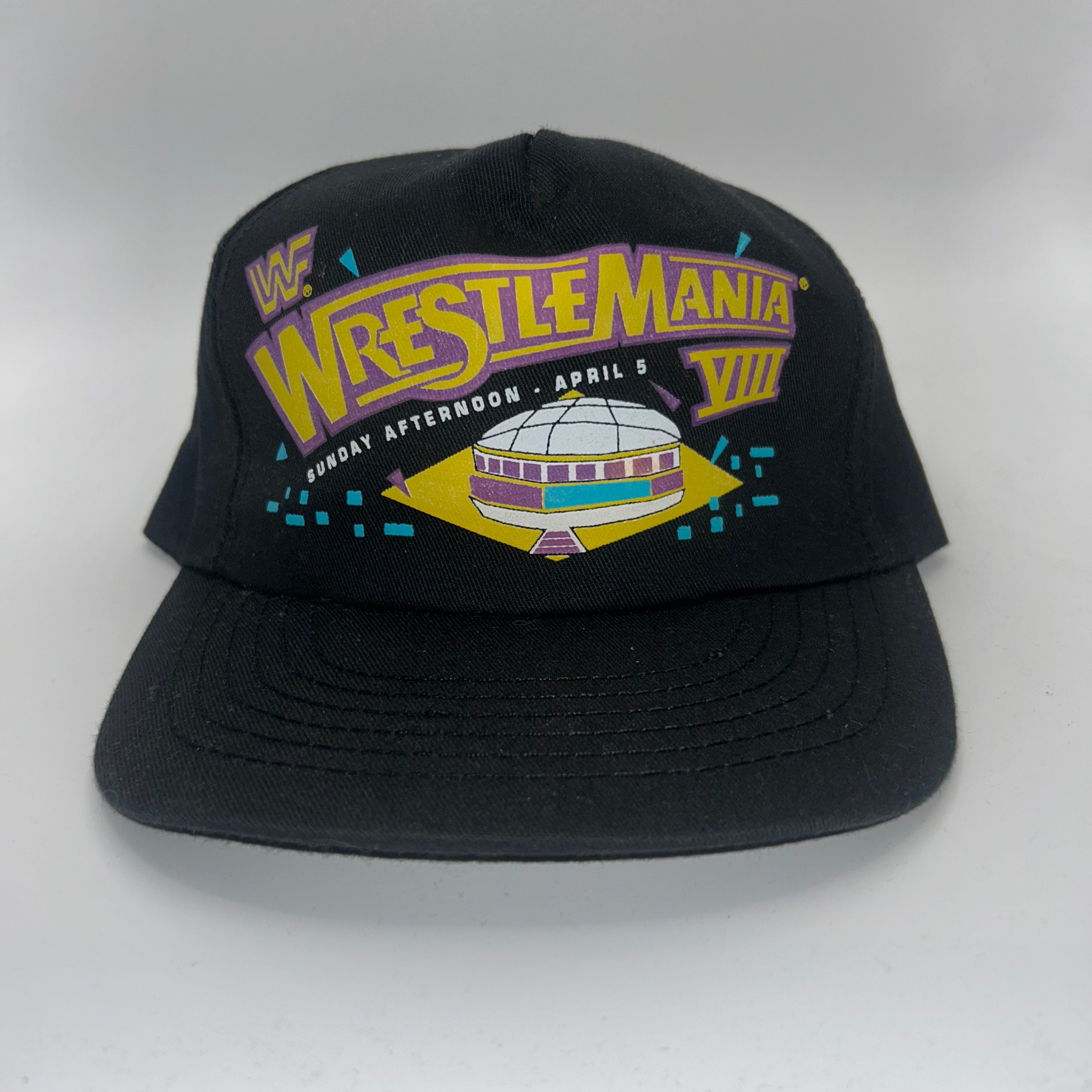 Vintage WWF Wrestlemania VIII Wrestling Snapback Hat