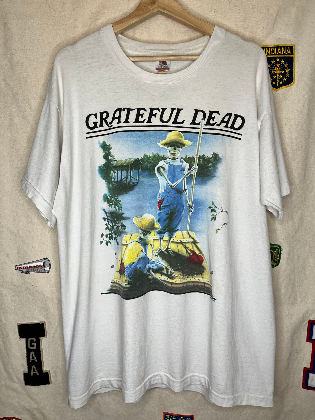 Vintage Grateful Dead Huckleberry Finn Spring 1995 Concert Tour T-Shirt : XL