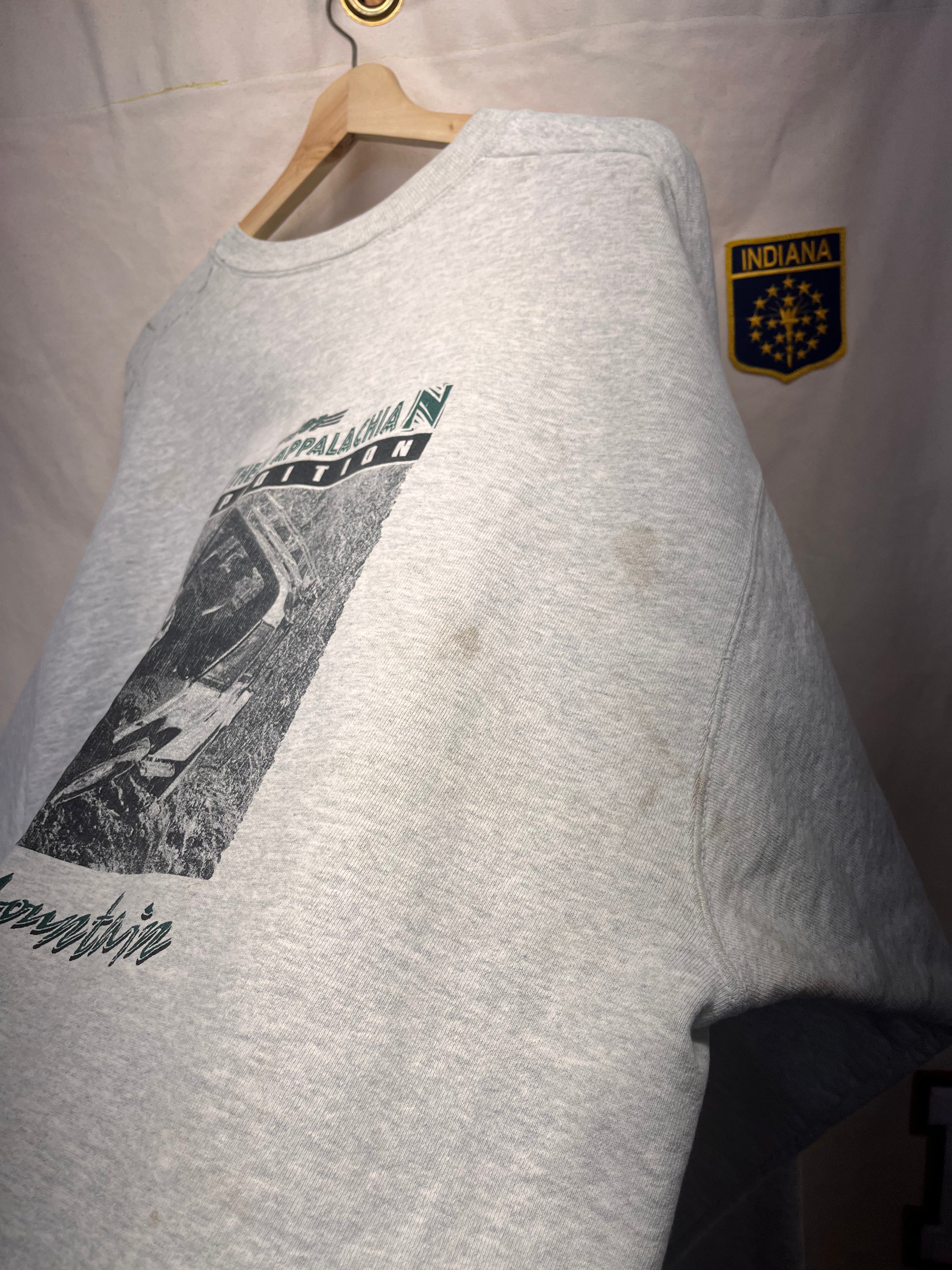Vintage Land Rover 1997 Rich Mountain Southern Appalachian Expedition Grey Heavyweight Sweatshirt: XXL
