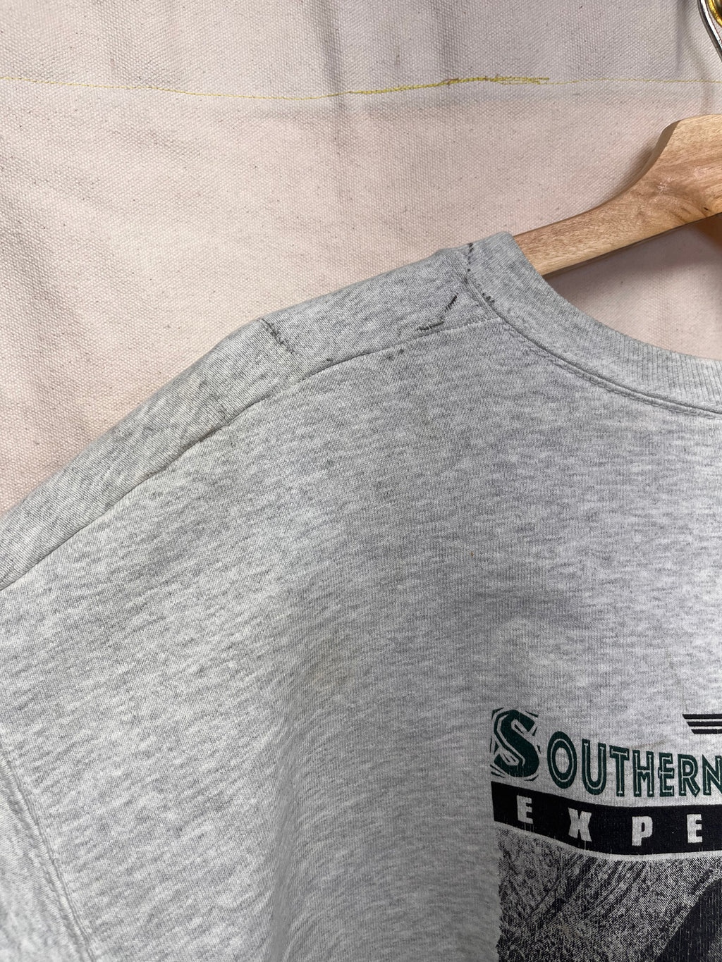 Vintage Land Rover 1997 Rich Mountain Southern Appalachian Expedition Grey Heavyweight Sweatshirt: XXL