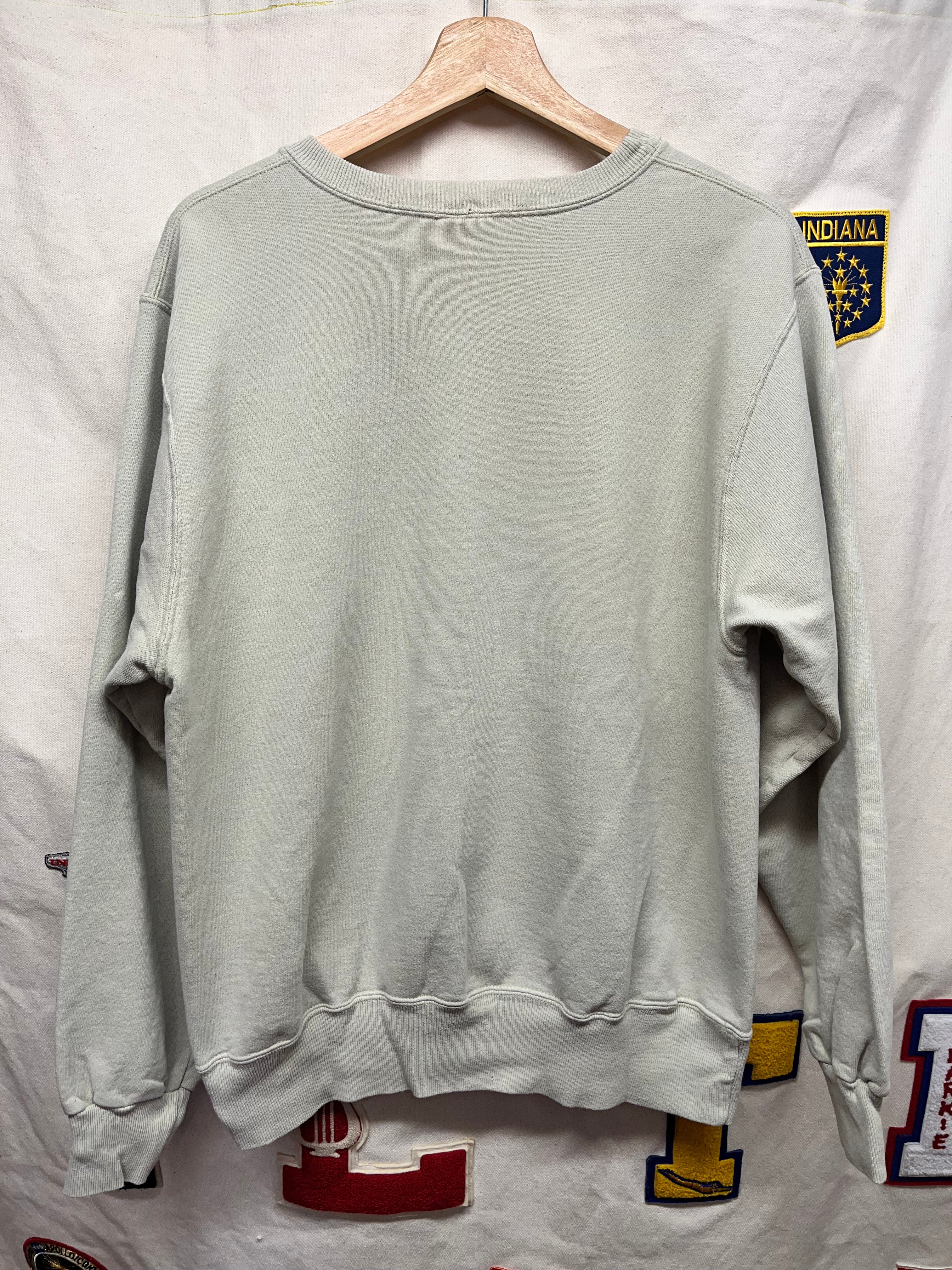 Vintage University of Notre Dame Tan Embroidered Champion Crewneck Sweatshirt: Large