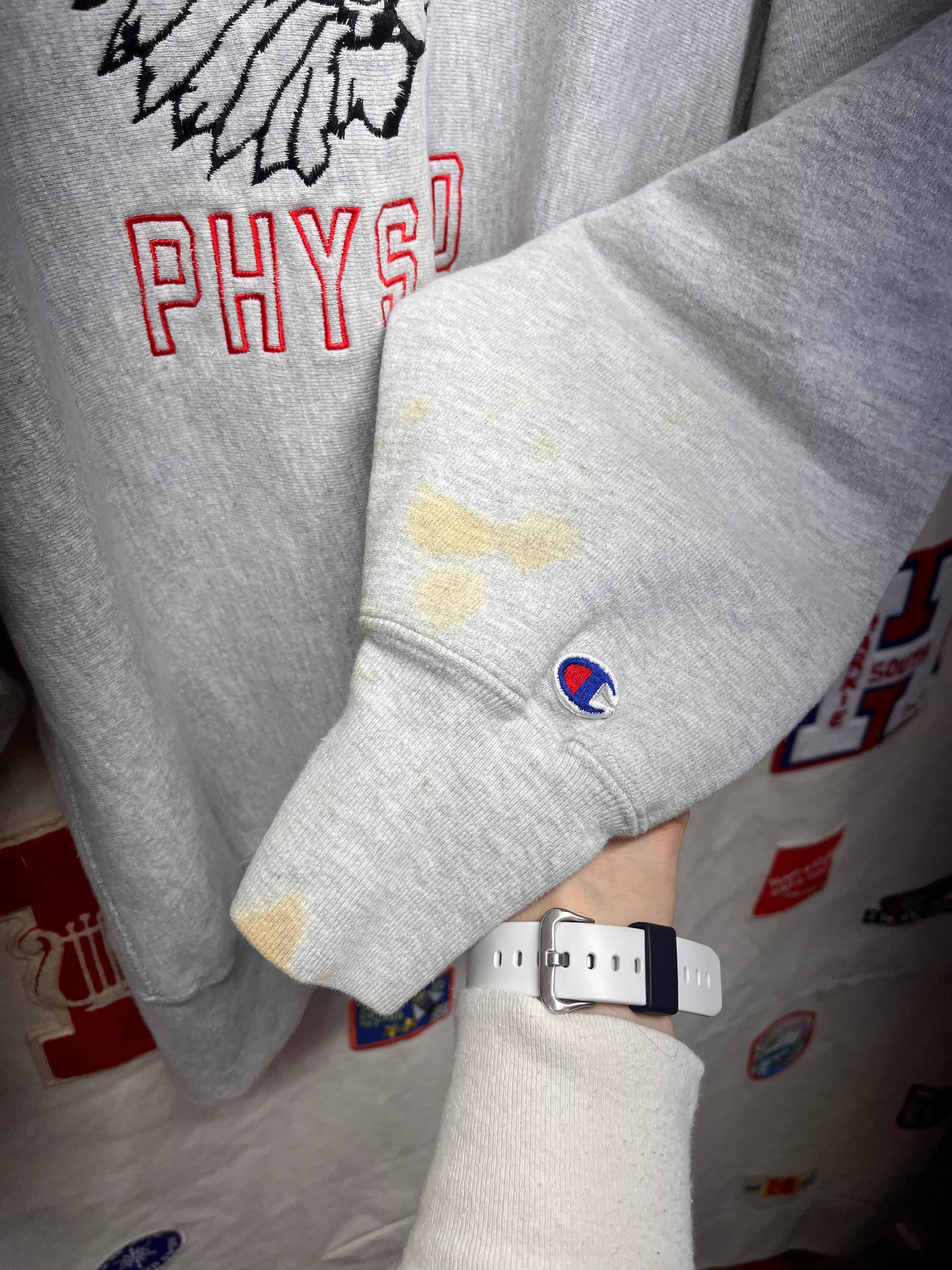 Vintage Goshen High School Ohio Warriors Embroidered Champion Reverse Weave Sweatshirt: XL