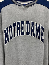 Load image into Gallery viewer, Vintage University of Notre Dame Fighting Irish Starter Grey/Navy Crewneck Sweatshirt: XL
