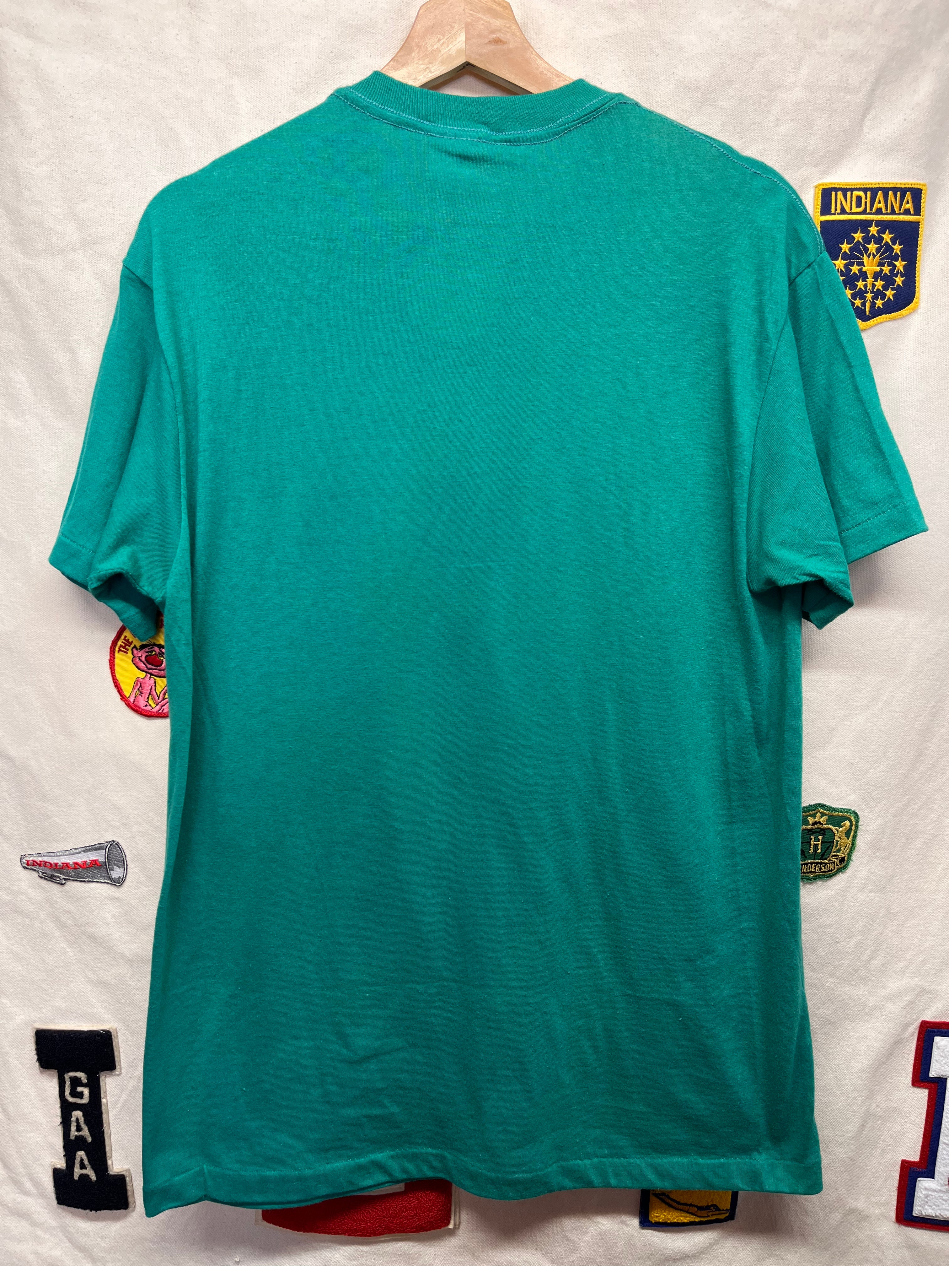 Vintage Madonna Who's That Girl 1987 World Tour Concert Ched Teal T-Shirt: XL