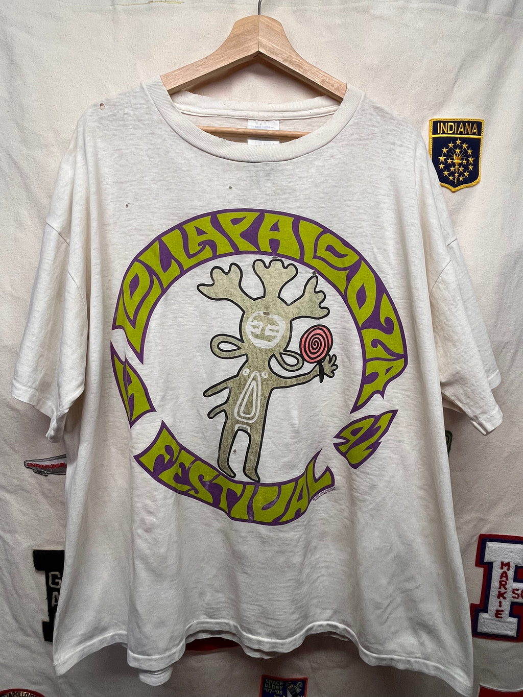 Vintage 1992 Lollapalooza Music Festival White Ice Cube Pearl Jam RHCP T-Shirt: XXL