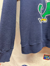 Load image into Gallery viewer, Vintage University of Notre Dame Fighting Irish Navy Nutmeg Mascot Crewneck Sweatshirt: XL
