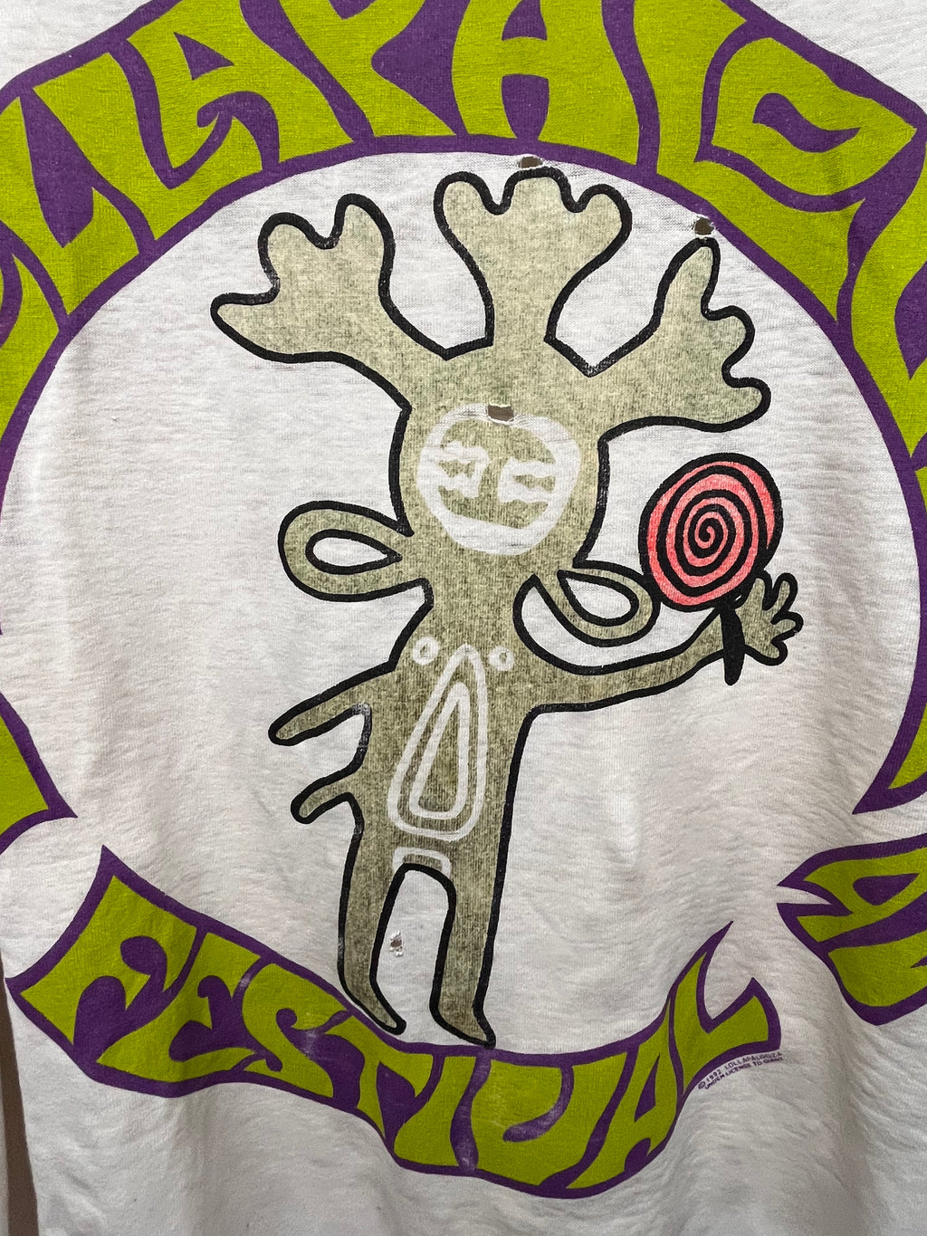 Vintage 1992 Lollapalooza Music Festival White Ice Cube Pearl Jam RHCP T-Shirt: XXL