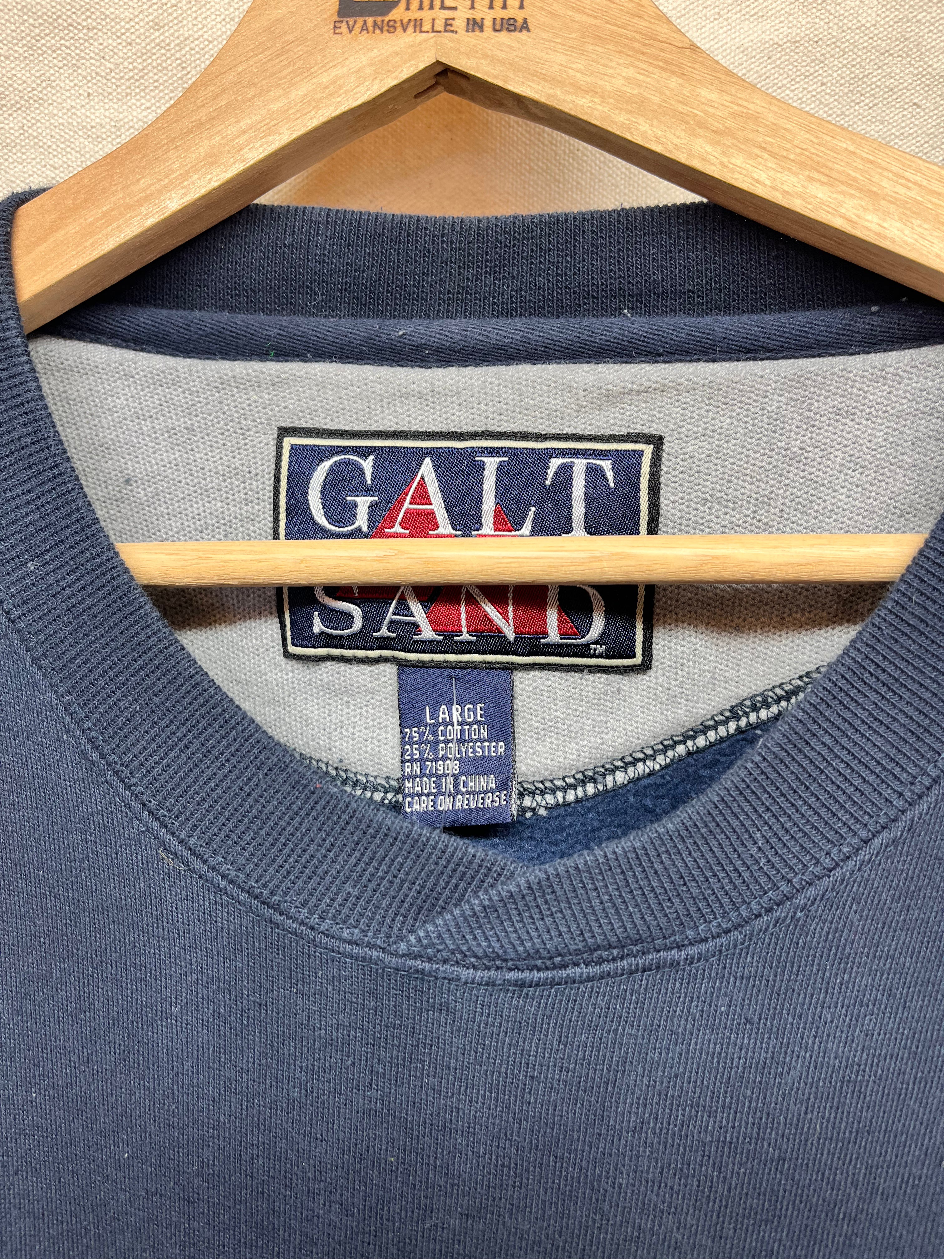 Vintage University of Notre Dame Fighting Irish Galt Sand Script Cut Sew Crewneck Sweatshirt: Large