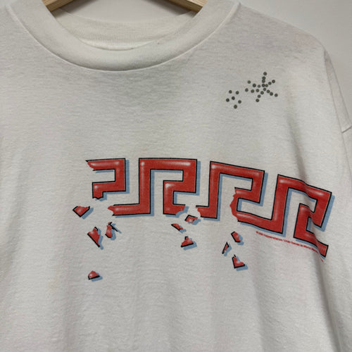 Vintage 90s Elton John Double Sided Versace All Over Print T-Shirt: XL