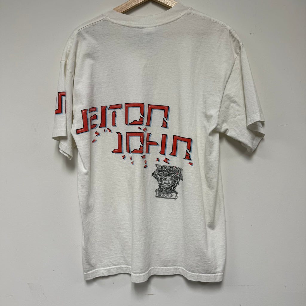 Vintage 90s Elton John Double Sided Versace T-Shirt: XL