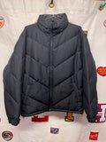 Vintage Stussy Streetwear Black Puffer Zip Up Y2K Coat: Medium