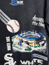 Load image into Gallery viewer, Vintage Chicago White Sox Comiskey Park All Over Print Salem 1991 Black T-Shirt: Large
