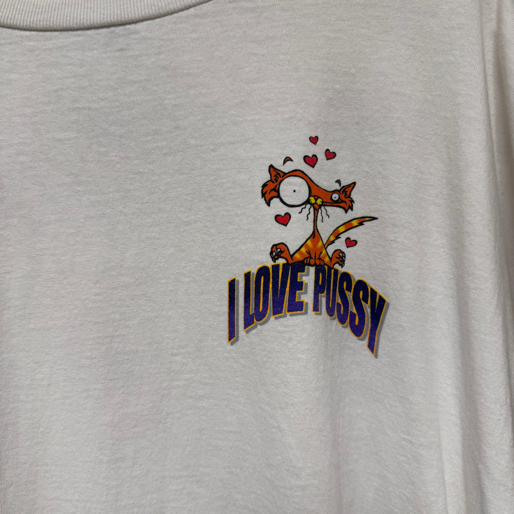 Vintage I Love Pussy Parody Graphic T-Shirt: XL