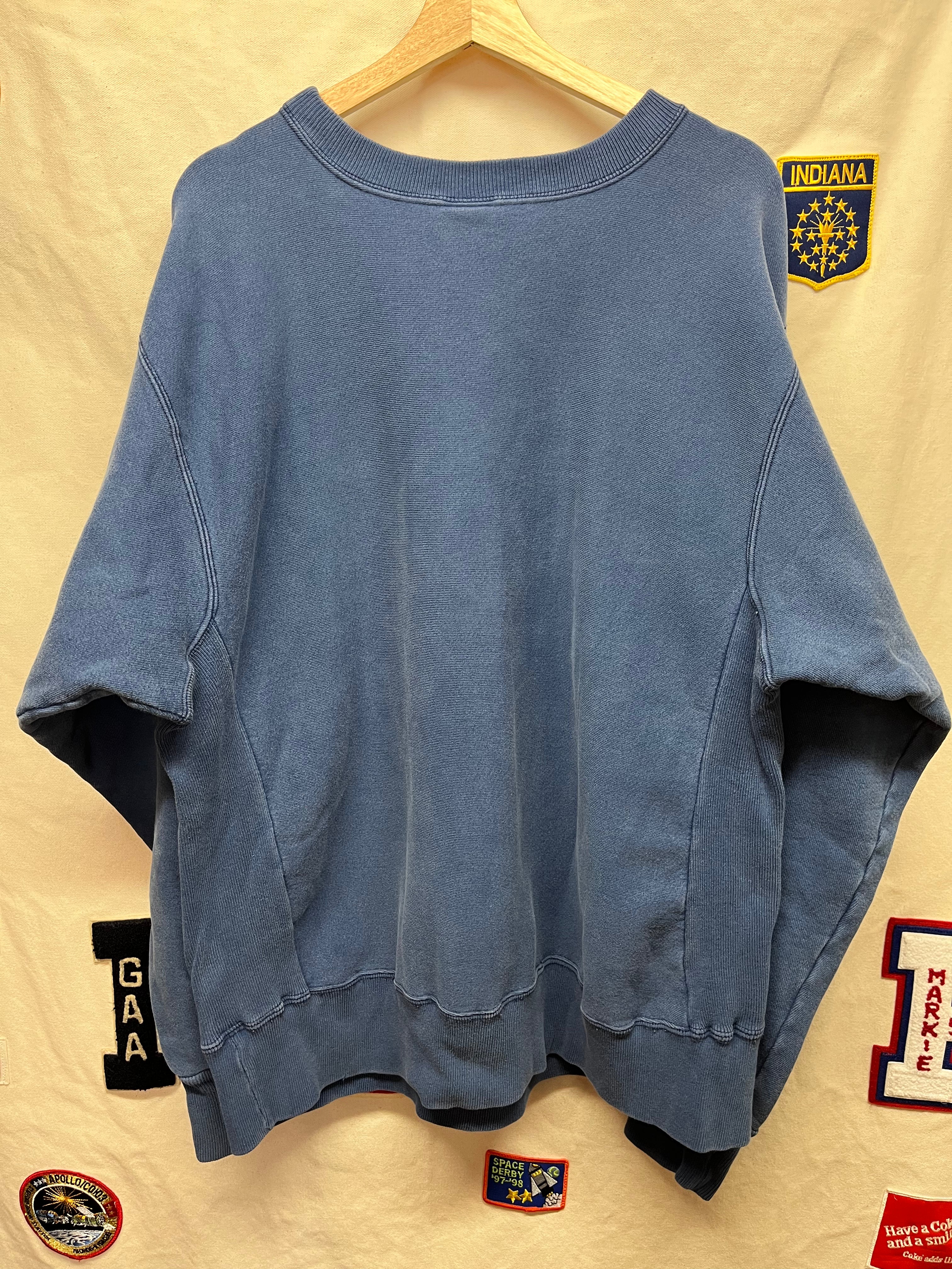 Vintage University of Notre Dame Fighting Irish Navy Crable Sportswear Reverse Weave Crewneck Sweatshirt: XL