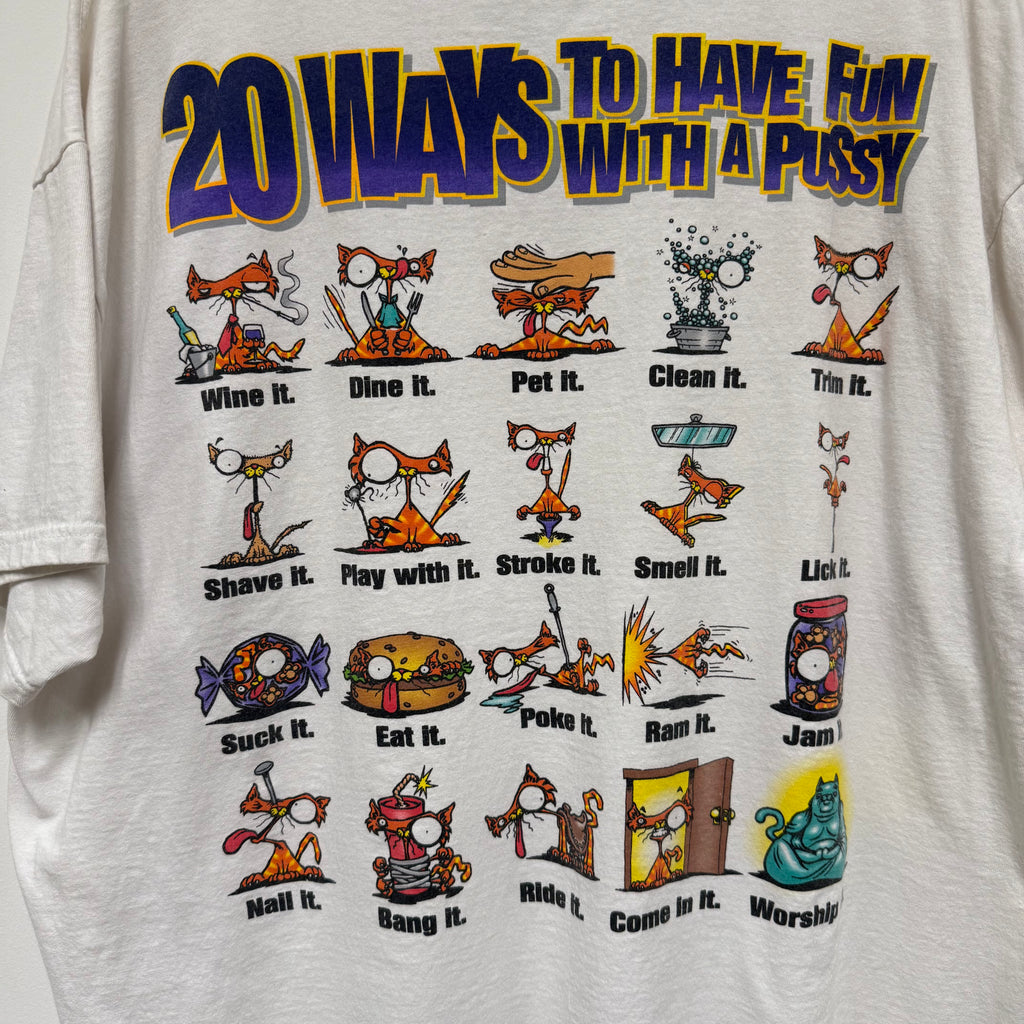 Vintage I Love Pussy Parody Graphic T-Shirt: XL