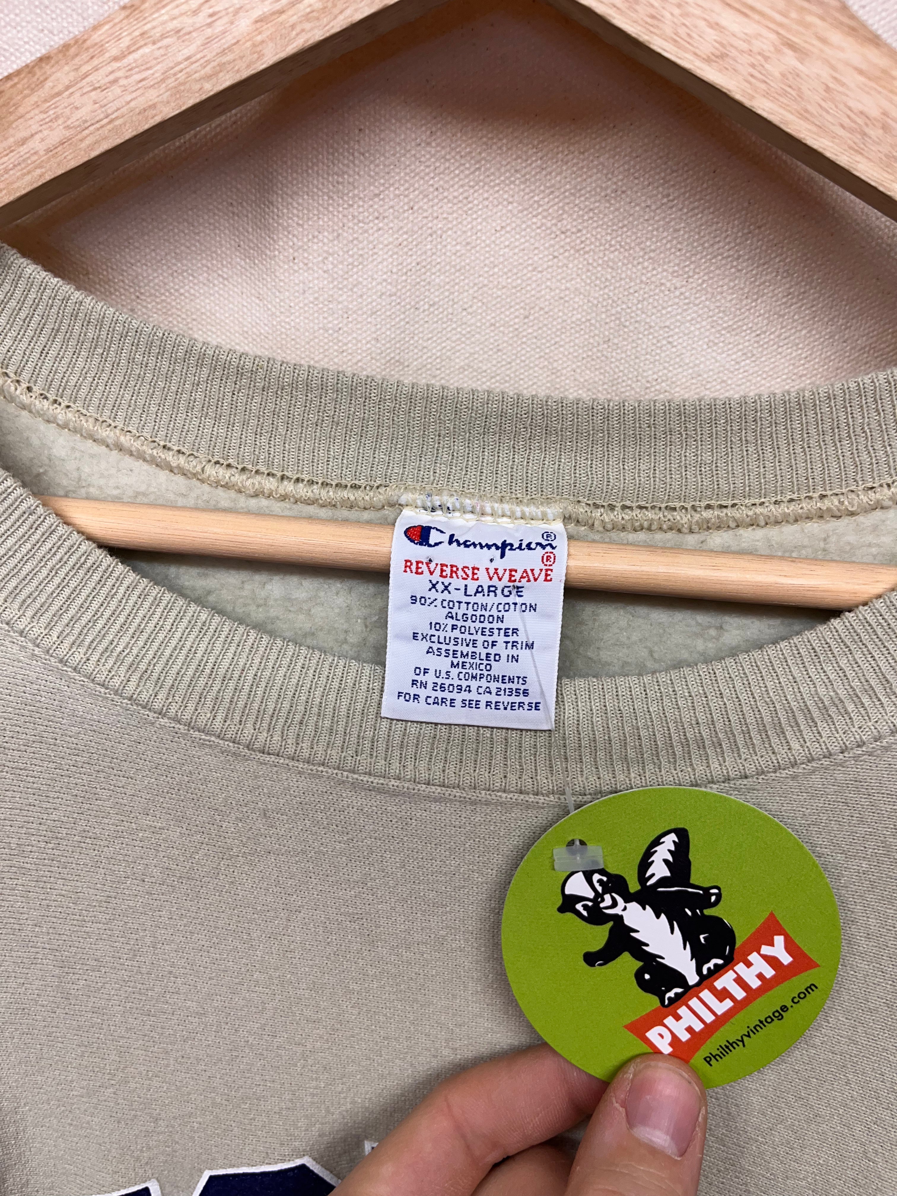 Vintage Georgia Tech Yellow Jackets Tan Champion Reverse Weave 90's Sweatshirt: XXL