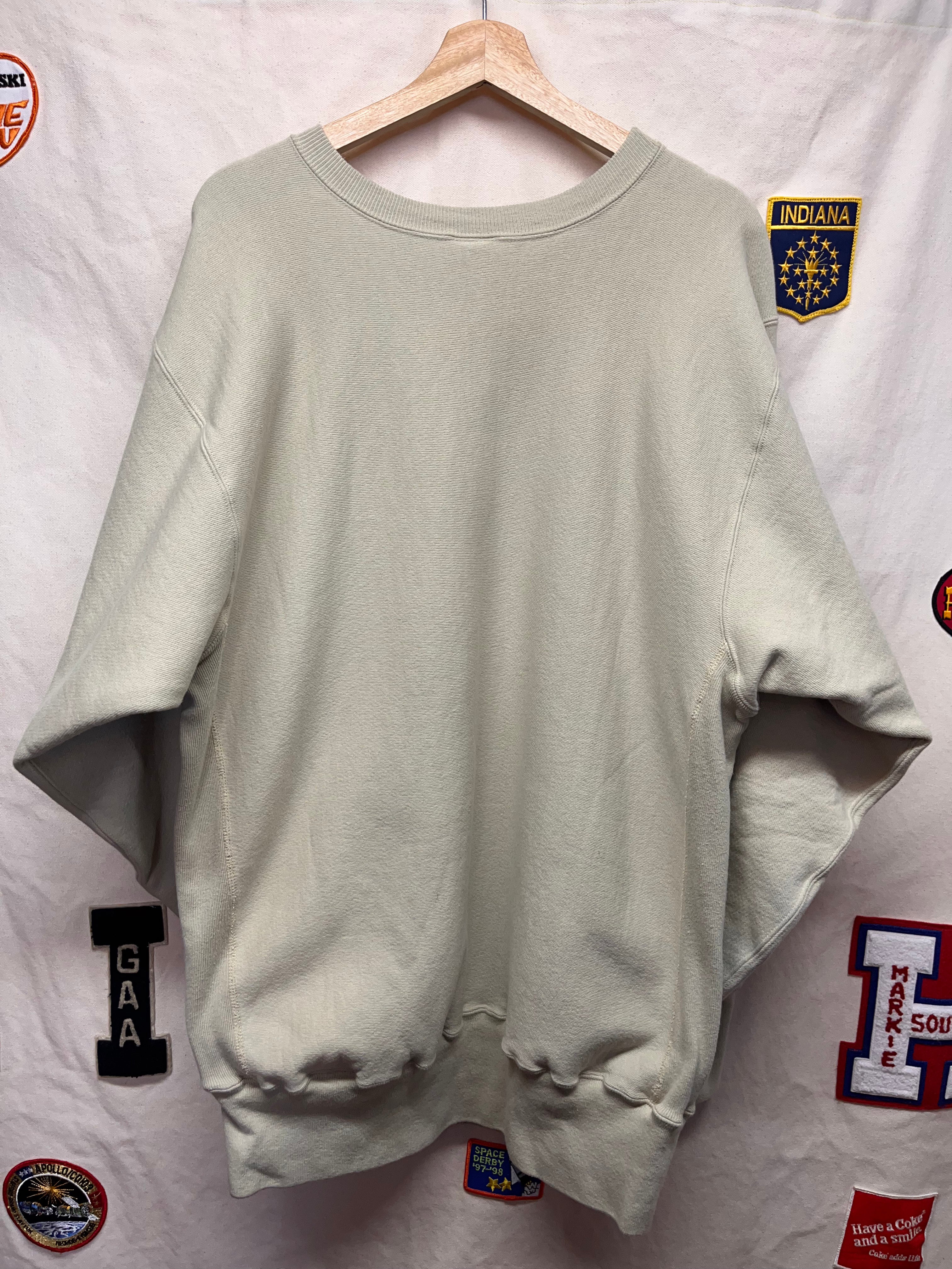 Vintage Georgia Tech Yellow Jackets Tan Champion Reverse Weave 90's Sweatshirt: XXL