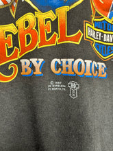 Load image into Gallery viewer, Vintage Harley Davidson 3D Emblem Rebel By Choice Hawaii 1987 T-Shirt: XL
