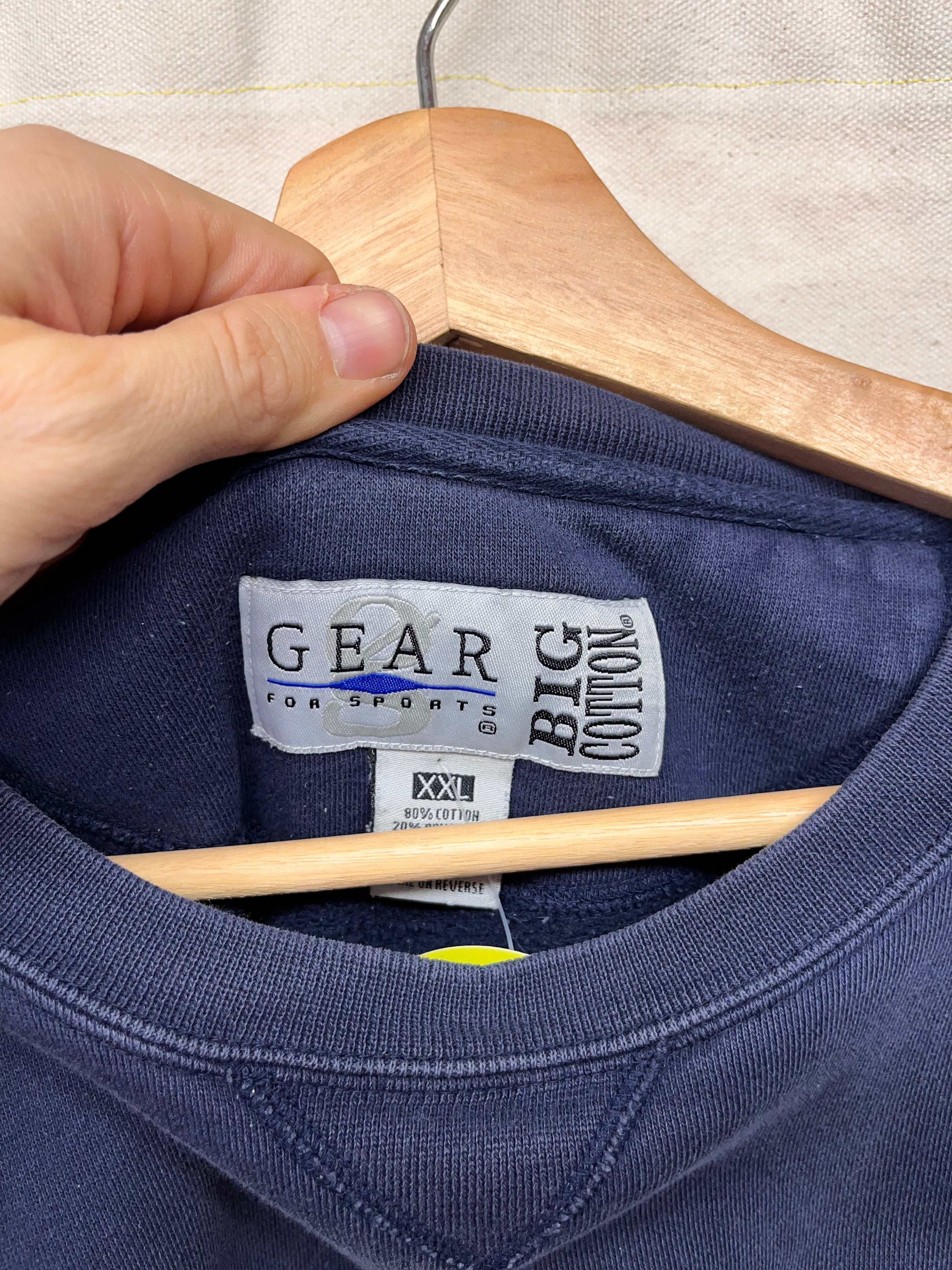 Vintage BYU Brigham Young University Cougars Gear for Sports Navy Sweatshirt: XXL