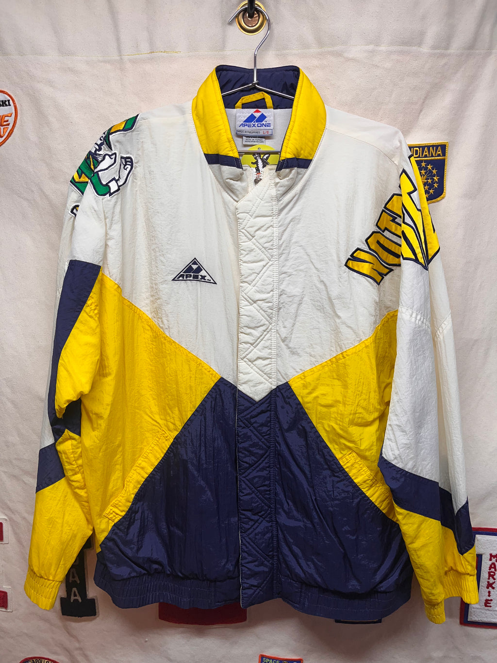 Vintage University of Notre Dame Fighting Irish Apex One Windbreaker Jacket: Large