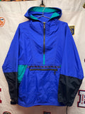 Vintage L.L. Bean Half Zip Blue Anorak Windbreaker Pullover 90's Jacket: Medium