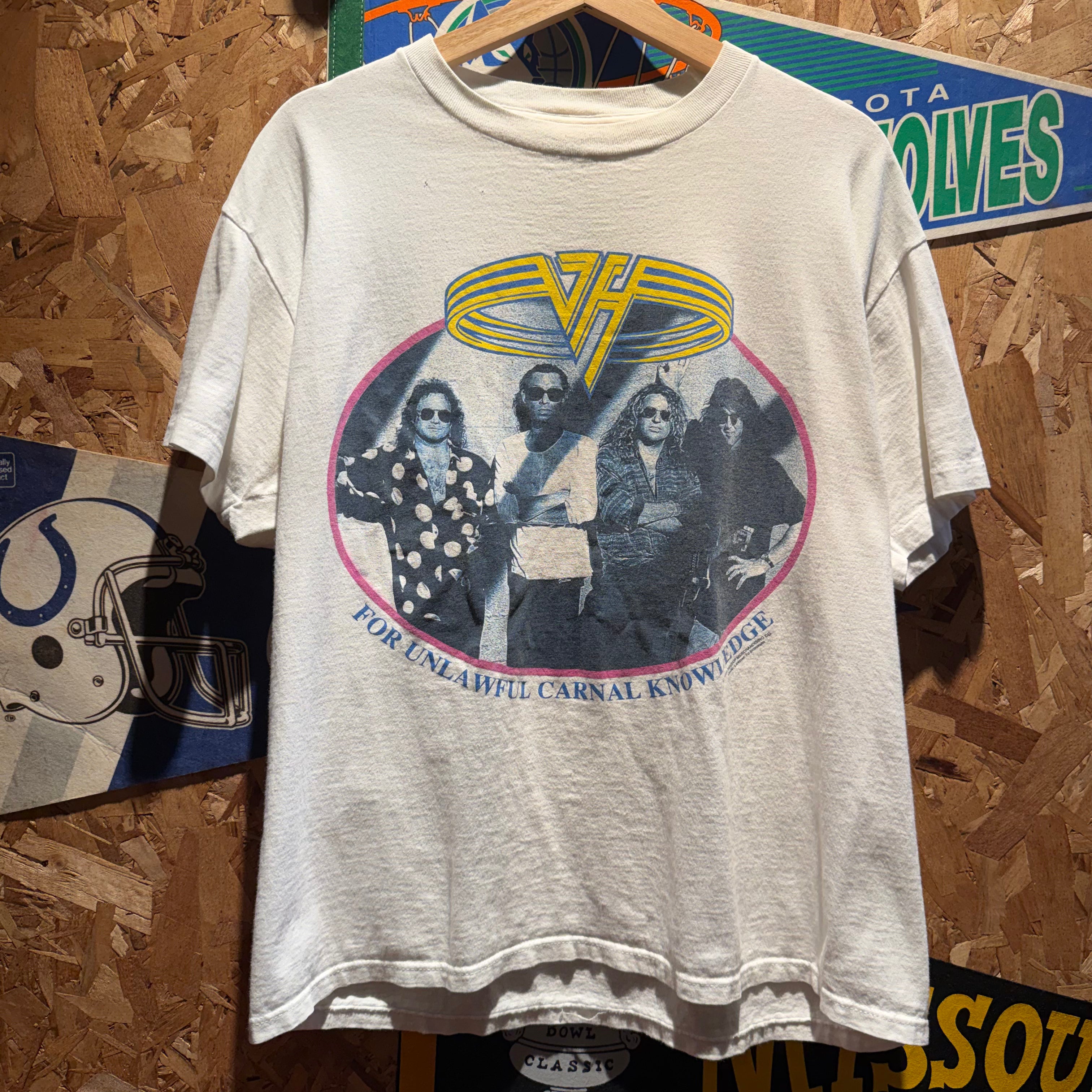 Vintage 1991 Pound Cake Van Halen Band Tour T-Shirt: XL
