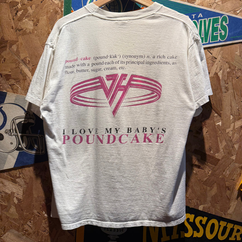 Vintage 1991 Pound Cake Van Halen Band Tour T-Shirt: XL