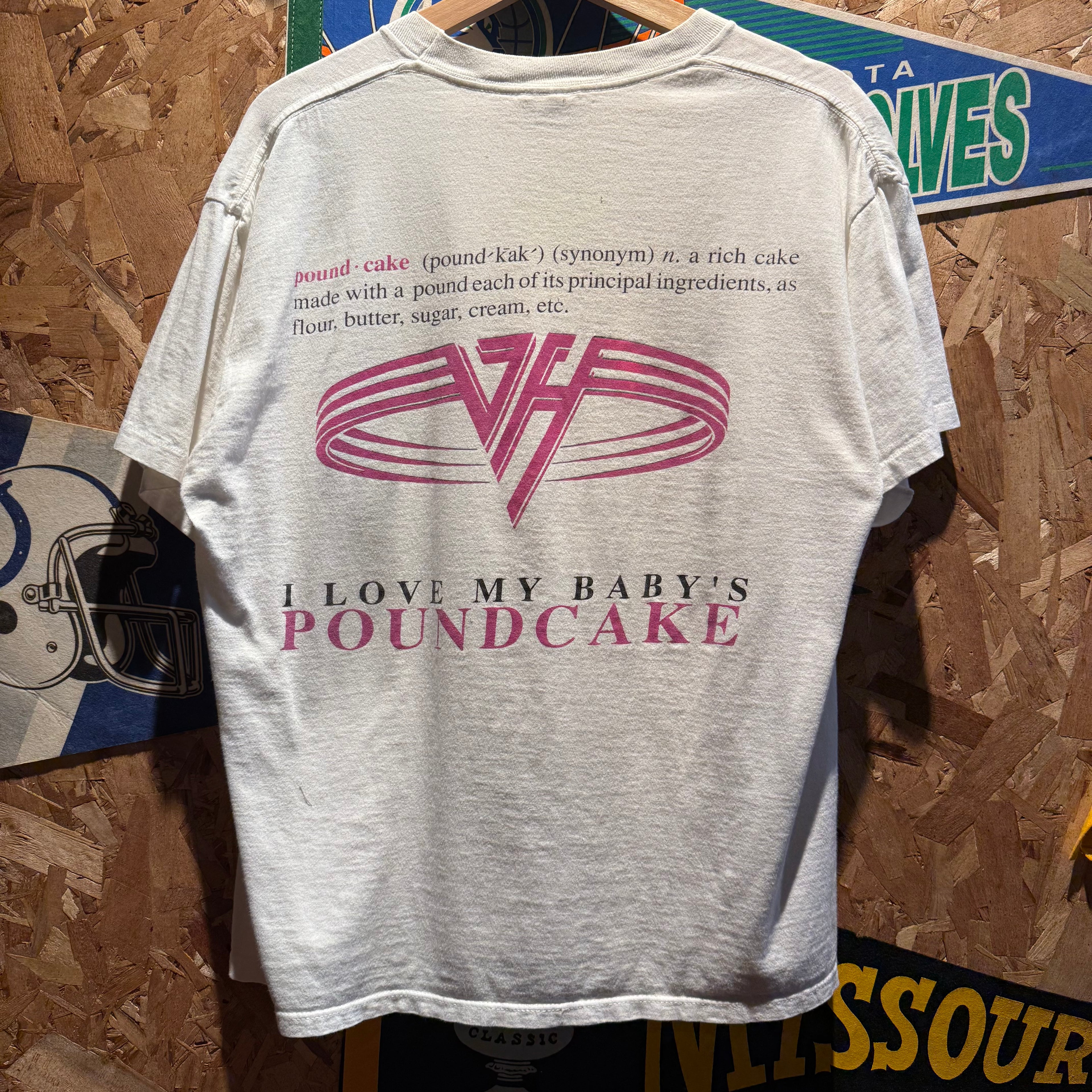 Vintage 1991 Pound Cake Van Halen Band Tour T-Shirt: XL
