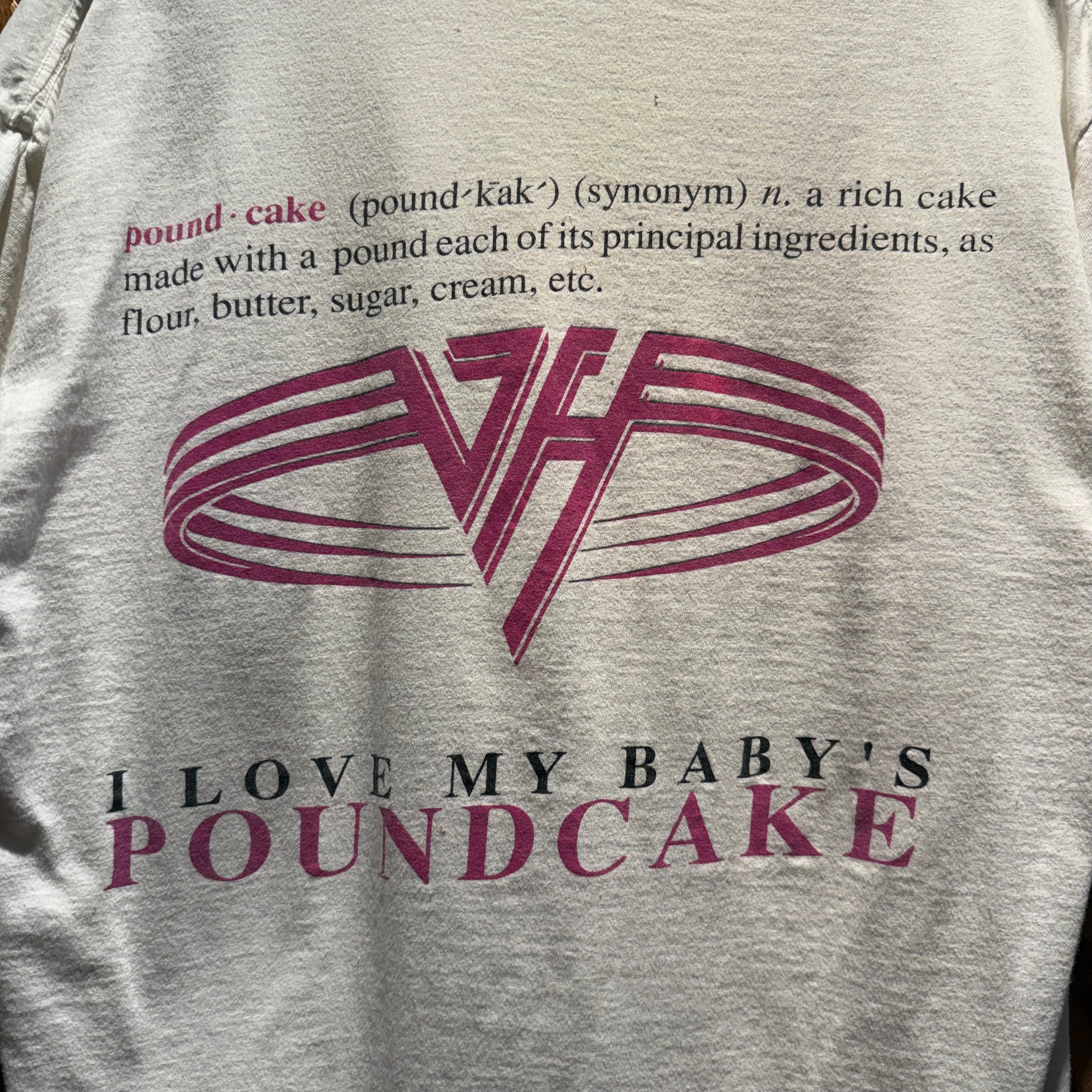 Vintage 1991 Pound Cake Van Halen Band Tour T-Shirt: XL