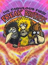 Load image into Gallery viewer, Vintage The Fabulous Furry Freak Brothers TV Show 1992 Tie-Dye Longsleeve T-Shirt: Medium
