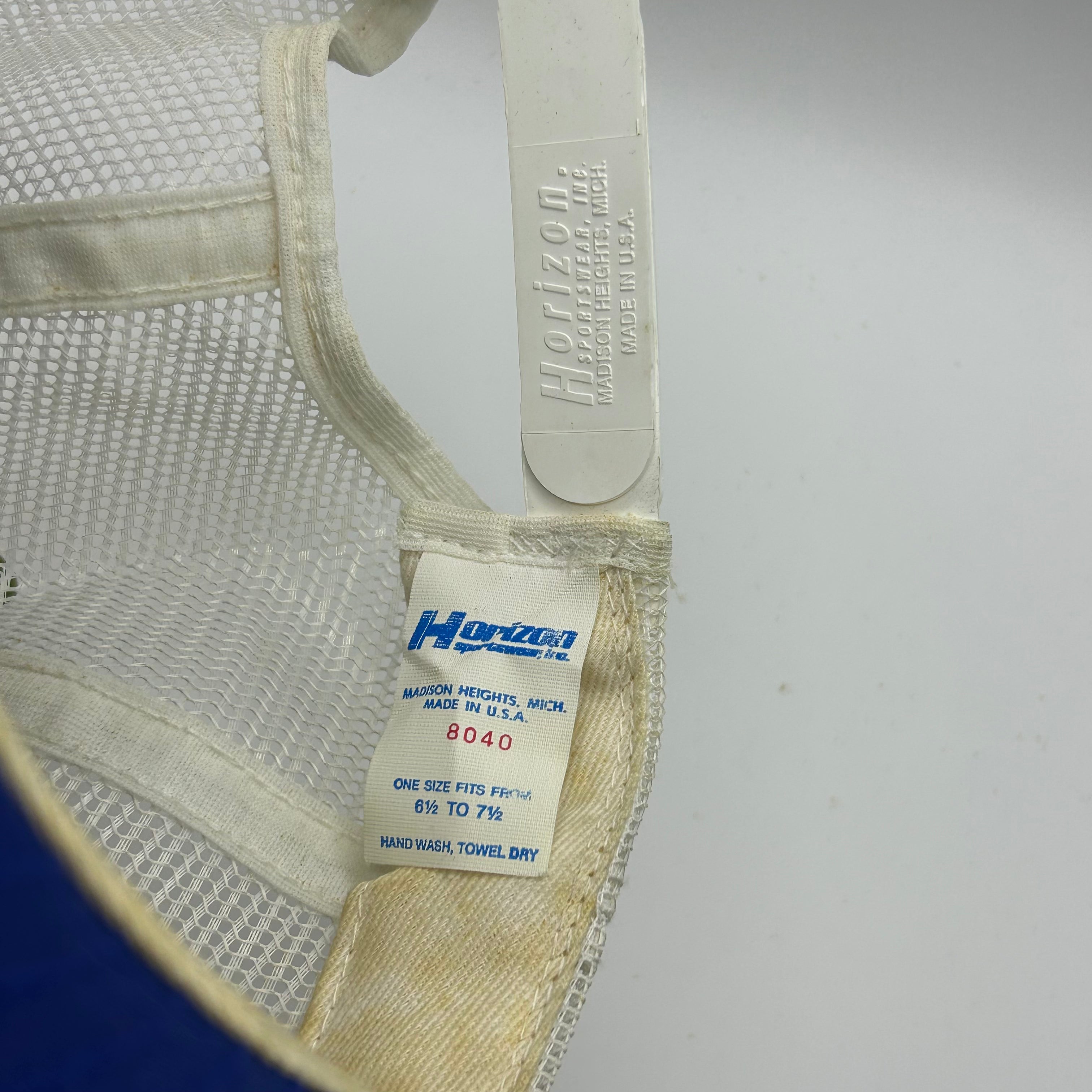 Vintage GE General Electric Patch Mesh Trucker Blue Snpaback Hat