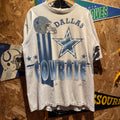 Vintage 1992 NFL Dallas Cowboys Graphic Salem Sportswear T-Shirt: XL