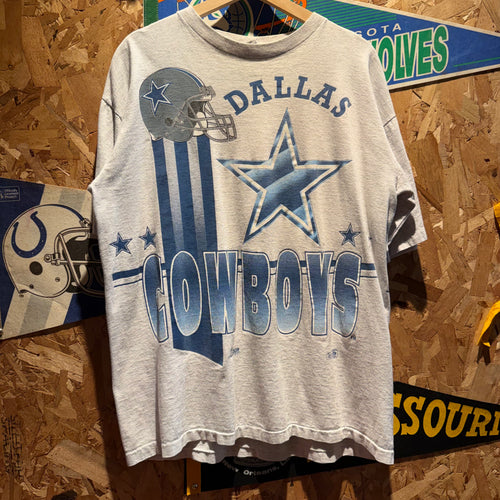 Vintage 1992 NFL Dallas Cowboys Graphic Salem Sportswear T-Shirt: XL