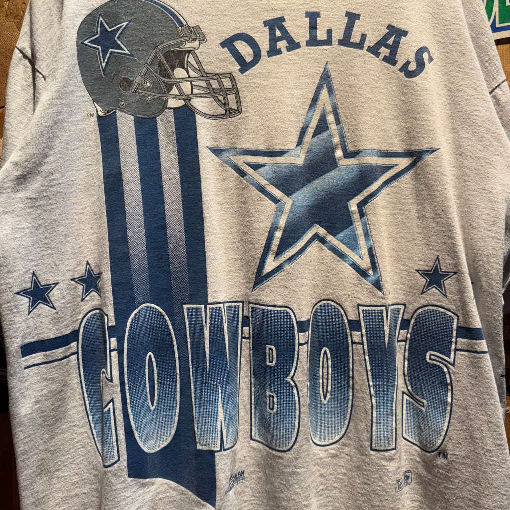 Vintage 1992 NFL Dallas Cowboys Graphic Salem Sportswear T-Shirt: XL