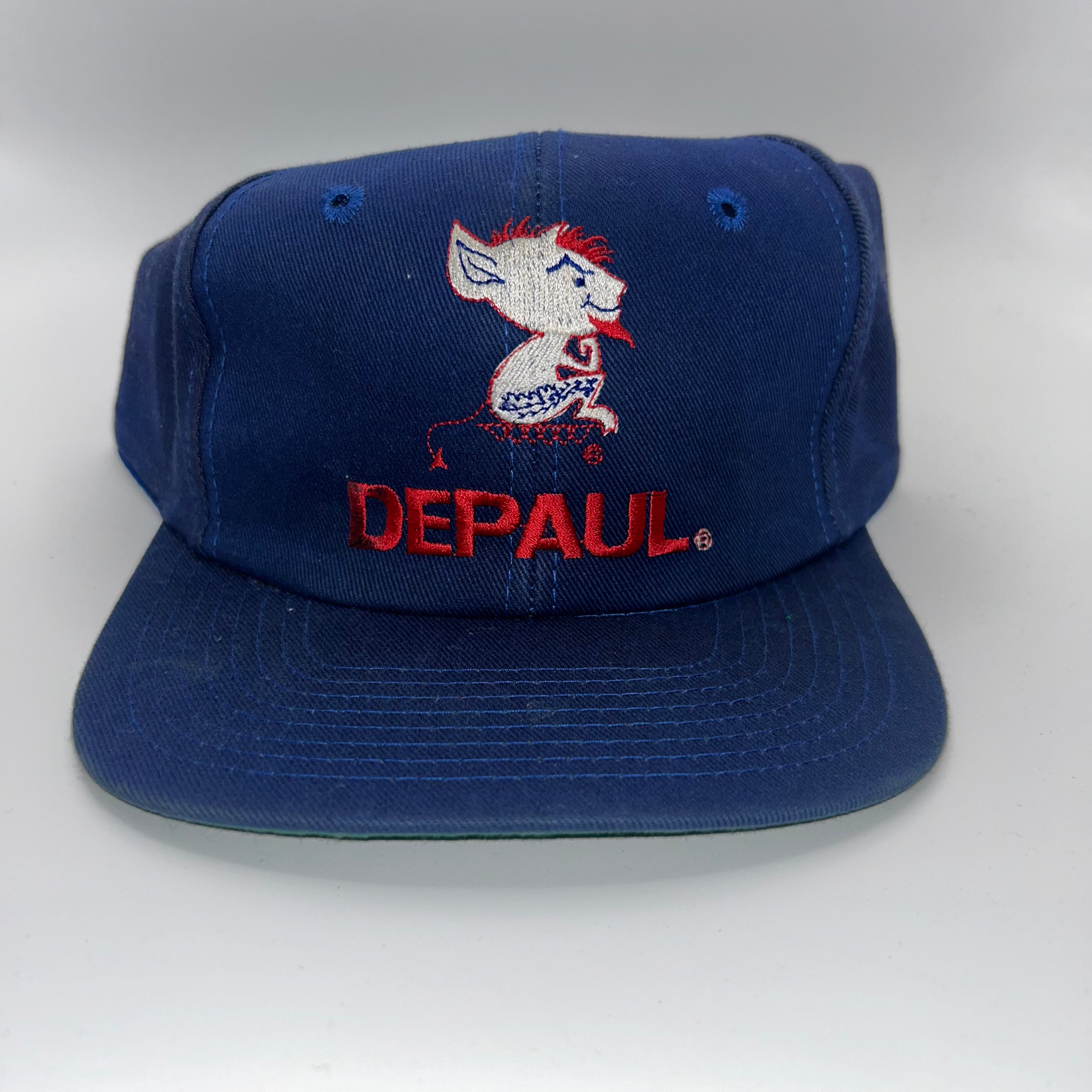 Vintage De Paul University Blue Demons Twins Snapback Hat